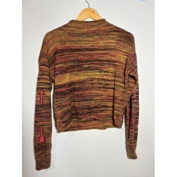 Anthropologie The Upside Nitara Knit Cropped Sweater XXS/XS Arrow Detail - Picture 4 of 10